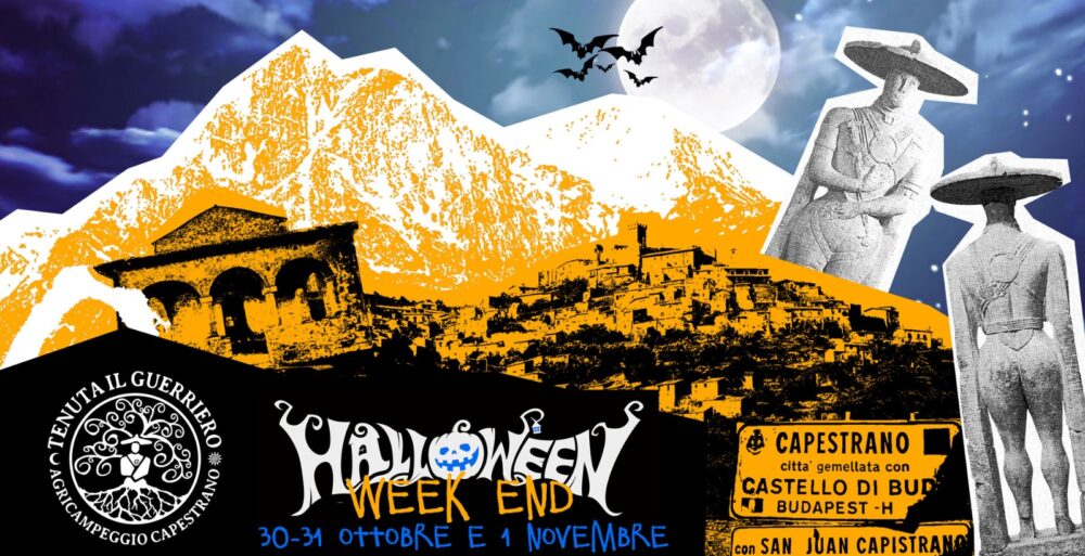Halloween in Abruzzo: la locandina dell'evento di Halloween organizzato dalla Tenuta il Guerriero di Capestrano.